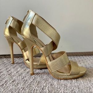 Strappy Gold Heels